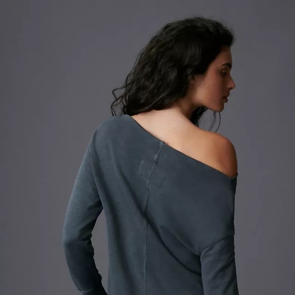 Anthropologie Pilcro and The Letterpress Donna Tunic Sweatshirt Gray Size Small - Picture 7 of 7